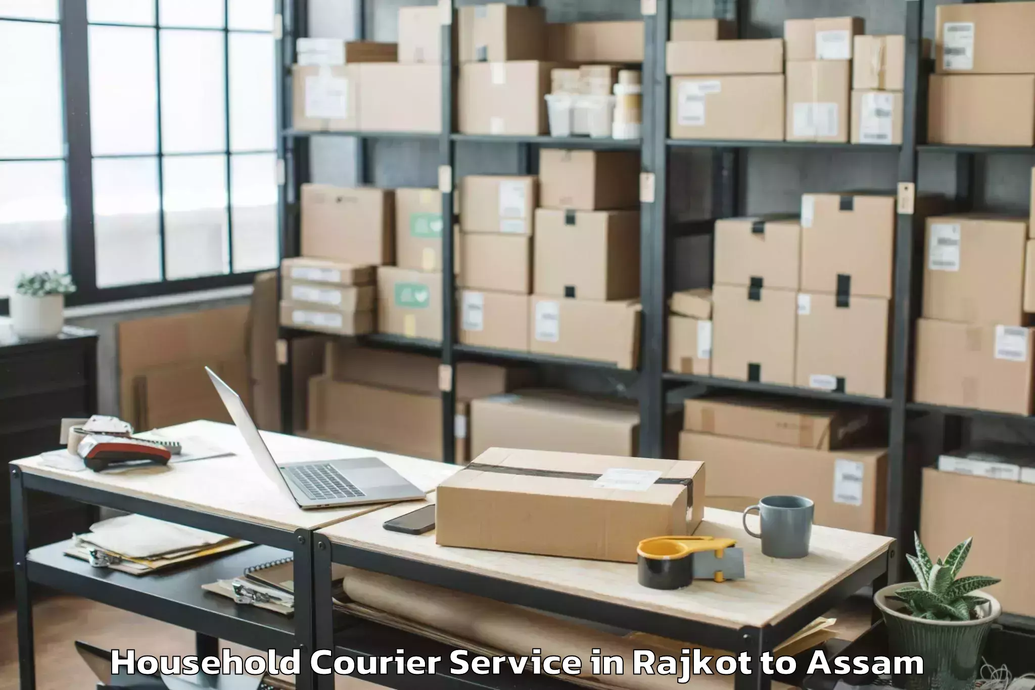 Quality Rajkot to Dibrugarh Household Courier